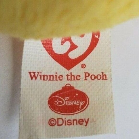 TY Disney Winnie the Pooh 8 in Plush Christmas Bear Red Green Holiday Hat Shirt - Picture 7 of 8